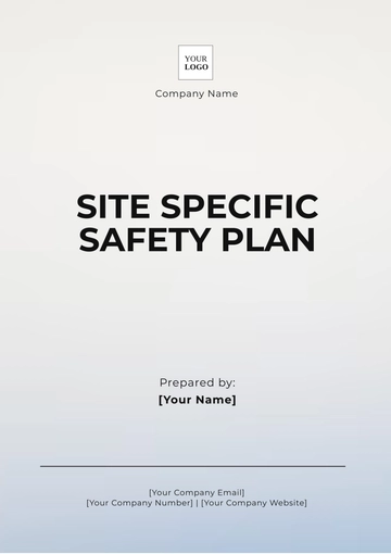 Free Site Specific Safety Plan Template to Edit Online