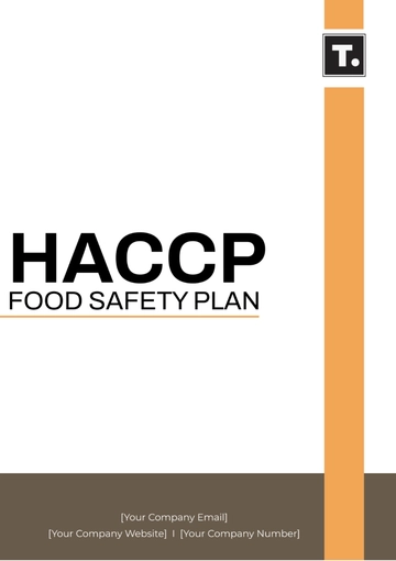 Free HACCP Food Safety Plan Template to Edit Online