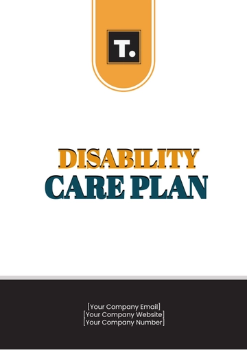 Free Disability Care Plan Template to Edit Online