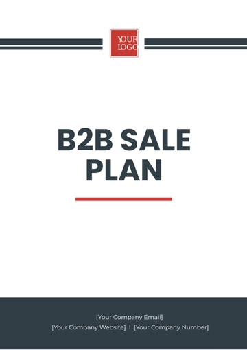 Free B2B Sales Plan Template to Edit Online
