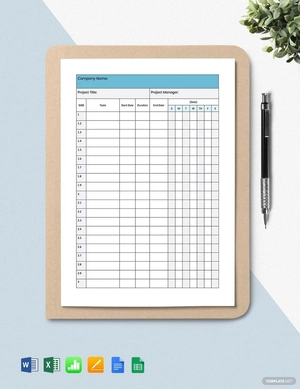 7-Day Residential Construction Schedule Template