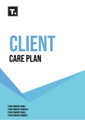 Free Client Care Plan Template to Edit Online