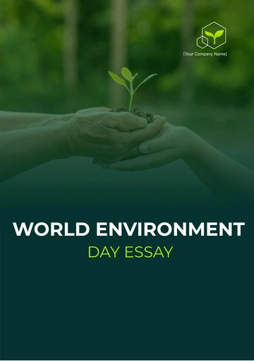 Free World Environment Day Essay Template to Edit Online