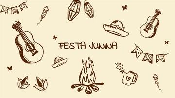 Free Festa Junina Drawing Background Template to Edit Online