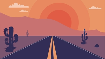 Free Sunset Road Background to Edit Online