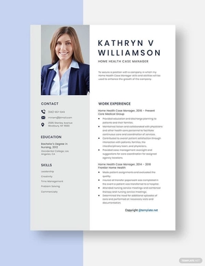 Home Health Case Manager Resume