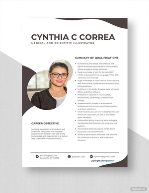 Medical and Scientific Illustrator Resume
