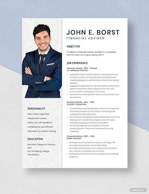 Financial Adviser Resume