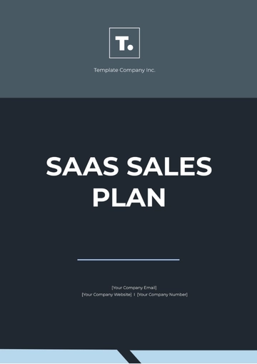 Free Saas Sales Plan Template to Edit Online