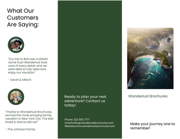 Free Travel Agency Brochure to Edit Online