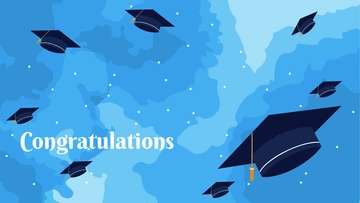 Free Graduate Watercolor Background to Edit Online