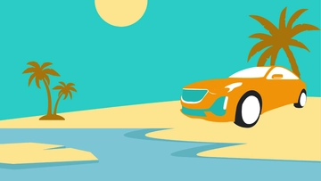 Free Travel Car Vacation Background to Edit Online