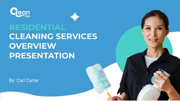Free Residential Cleaning Services Overview Presentation Template to Edit Online