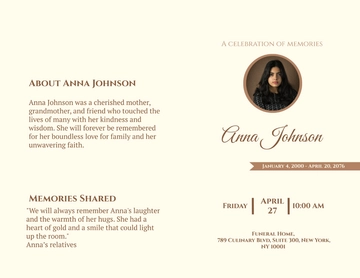 Free Funeral Program Brochure Template to Edit Online