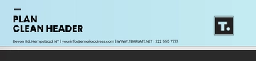 Free Plan Clean Header Template to Edit Online