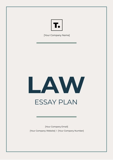 Free Law Essay Plan Template to Edit Online
