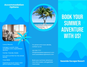 Free Summer Tourism Brochure Template to Edit Online
