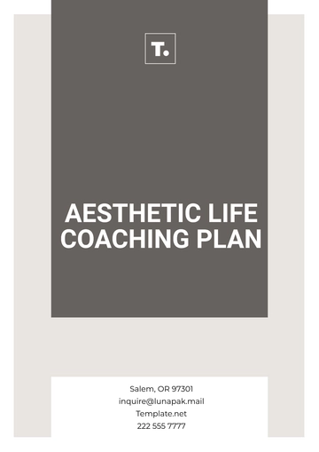 Free Aesthetic Life Coaching Plan Template to Edit Online