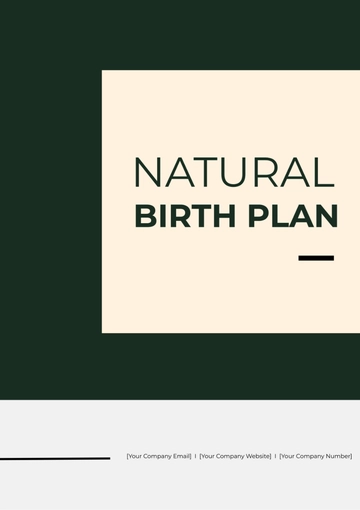 Free Natural Birth Plan Template to Edit Online