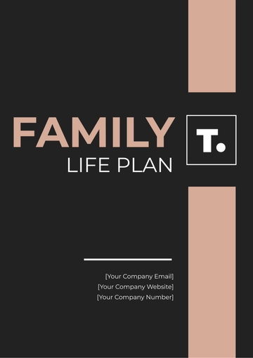 Free Family Life Plan Template to Edit Online