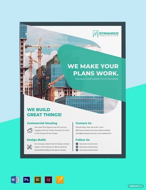 Construction Company Flyer Template