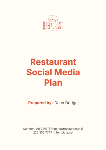 Free Restaurant Social Media Plan Template to Edit Online