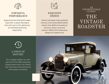 Free Old Car Brochure Template to Edit Online