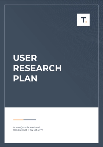 Free User Research Plan Template to Edit Online