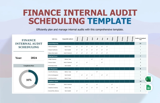 Finance Internal Audit Scheduling Template