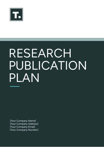 Free Research Publication Plan Template to Edit Online
