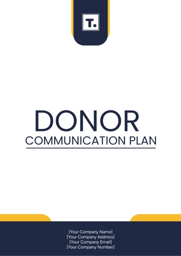 Free Donor Communication Plan Template to Edit Online