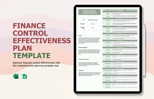 Finance Control Effectiveness Plan Template