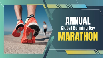 Free Global Running Day Youtube Thumbnail Template to Edit Online