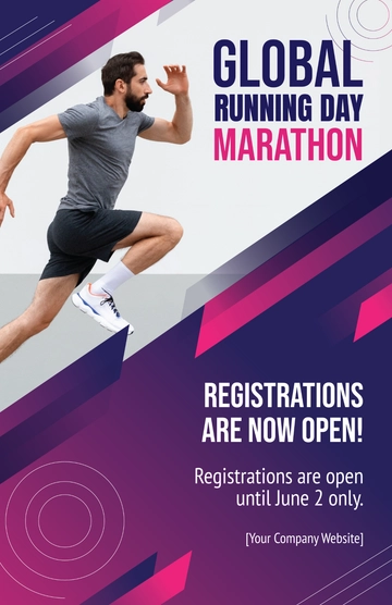 Free Global Running Day Poster Template to Edit Online