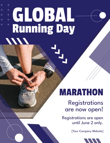 Free Global Running Day Flyer Template to Edit Online