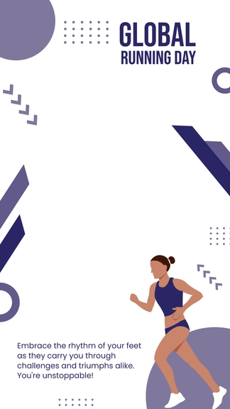 Free Global Running Day Snapchat Geofilter Template to Edit Online
