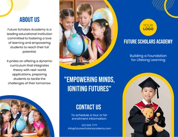 Free School Education Brochure Template to Edit Online