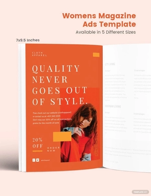 Women's Magazine Ads Template