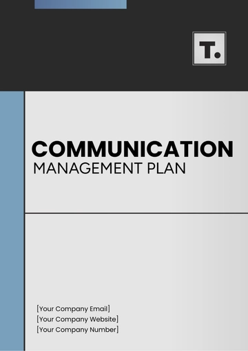 Free Communication Management Plan Template to Edit Online