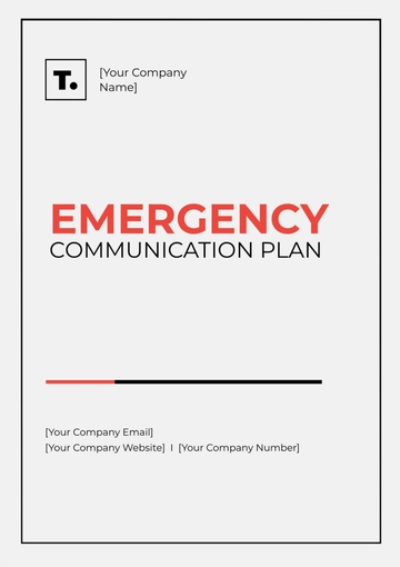 Free Emergency Communication Plan Template to Edit Online