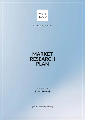 Free Market Research Plan Template to Edit Online