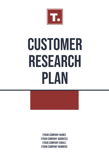 Free Customer Research Plan Template to Edit Online