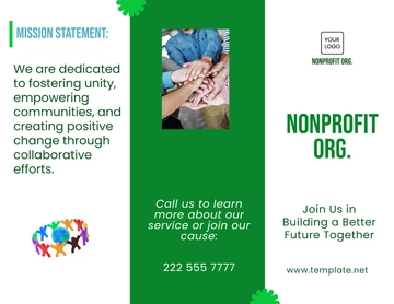 Free Non profit Brochure Template to Edit Online