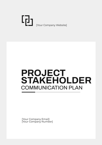 Free Project Stakeholder Communication Plan Template to Edit Online