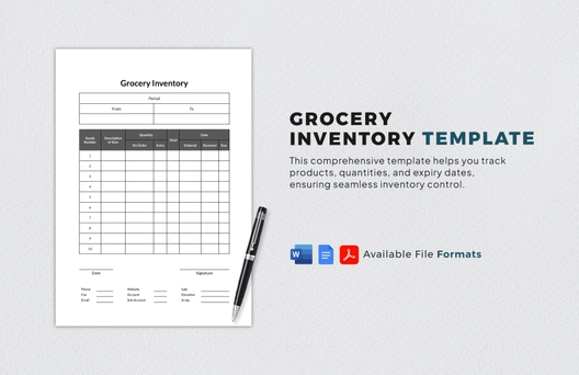 Grocery Inventory Template