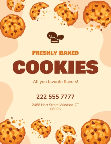 Free Cookie Store Flyer Template to Edit Online