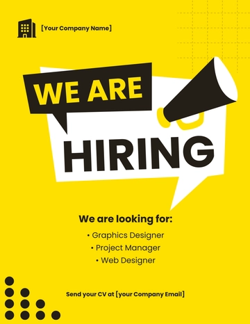 Free Job Hiring Flyer Template to Edit Online