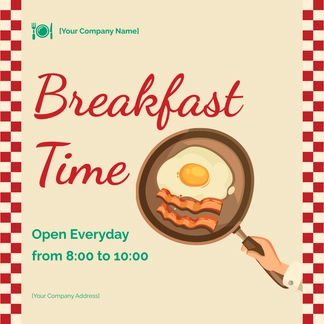 Free Breakfast Diner Facebook Post Template to Edit Online
