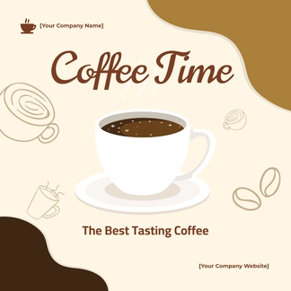 Free Coffee Shop Facebook Post Template to Edit Online