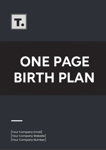 Free One Page Birth Plan Template to Edit Online